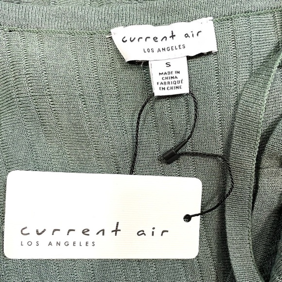 Current Air Anthropologie Metallic Green Gray Spaghetti Strap Maxi Dress Size S - Picture 10 of 11